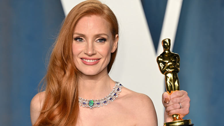 Jessica Chastain, tenant son Oscar