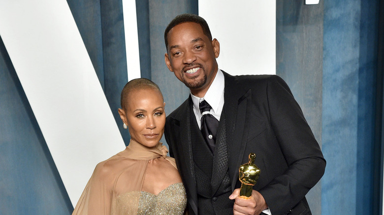 Jada et Will Smith posant ensemble aux Oscars