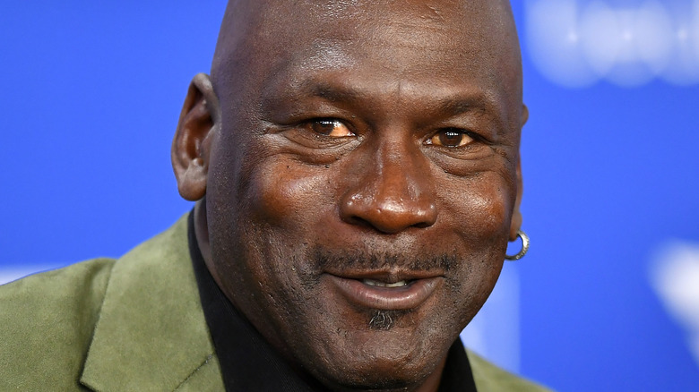 Michael Jordan lors d'une conférence de presse en 2020