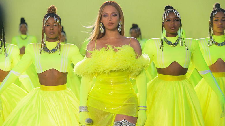 Beyoncé en vert fluo