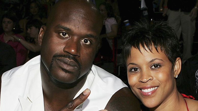 Shaquille O'Neal avec sa femme Shaunie O'Neal 2004