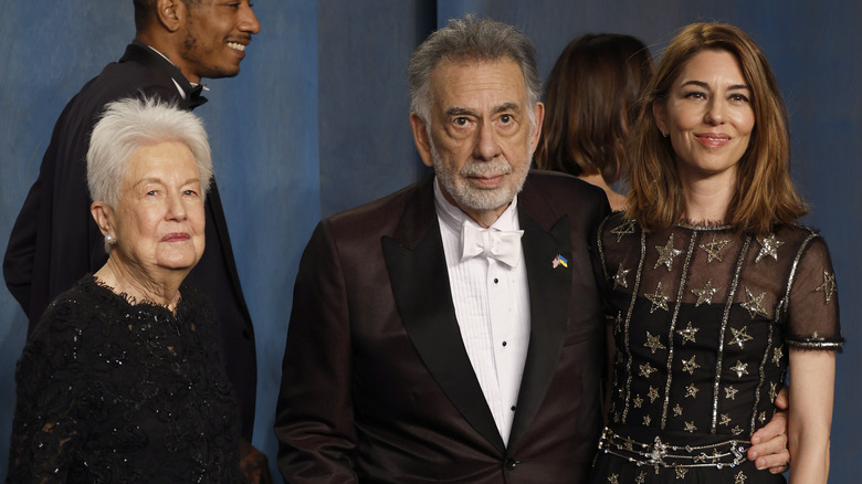 Francis Ford Coppola, posant avec sa femme et sa fille Sofia