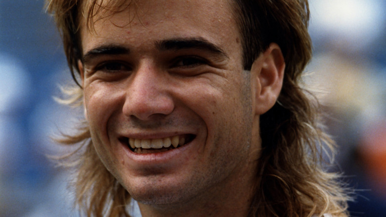 Andre Agassi aux cheveux longs