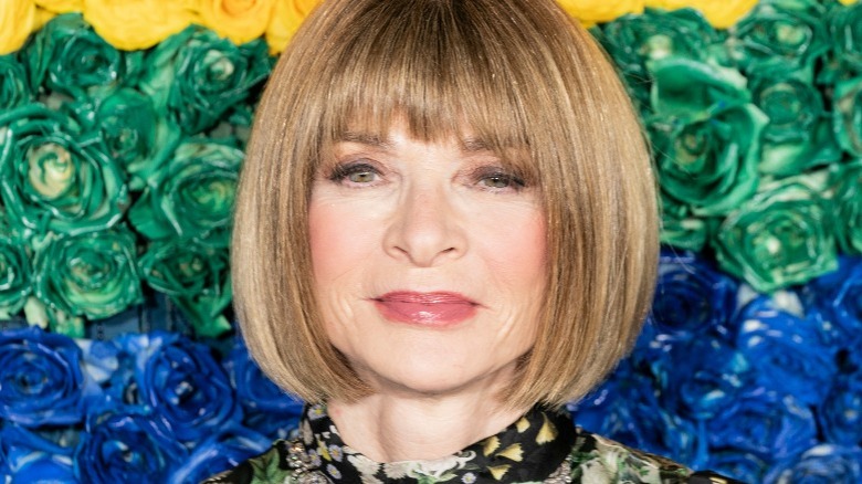 Anna Wintour et roses colorées