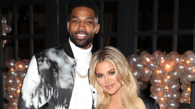 Khloe Kardashian et Tristan Thompson lors d'un événement en 2018