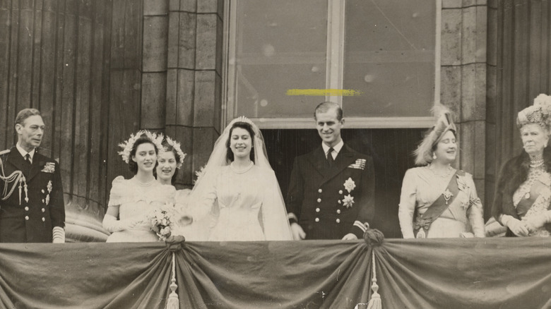 La reine Elizabeth II à son mariage 