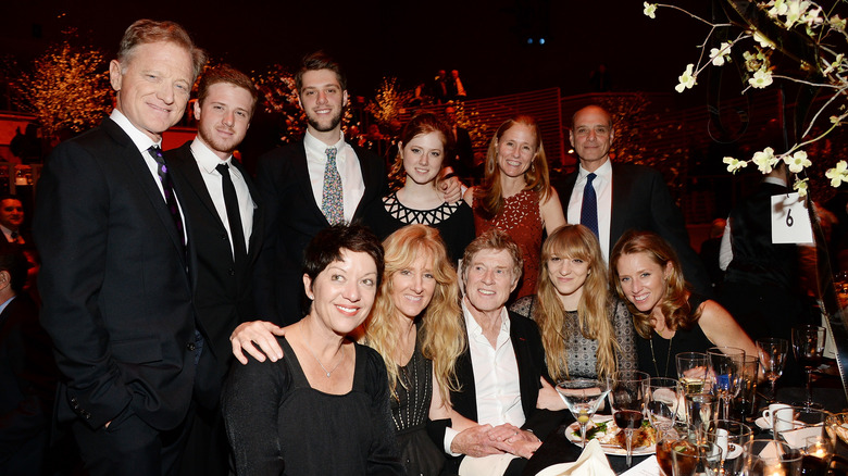 Robert Redford et sa famille en 2015