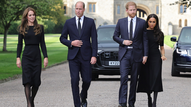 Kate, William, Harry et Meghan ensemble