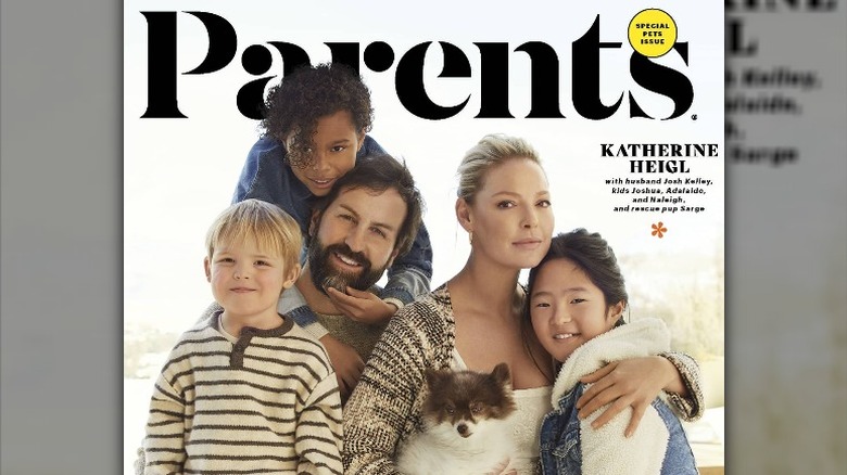 Katherine Heigl, mari et enfants en couverture de Parents