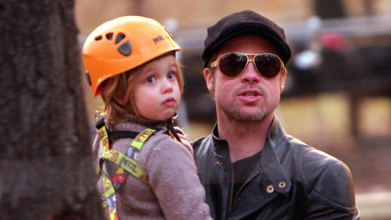 Shiloh Jolie-Pitt avec Brad Pitt