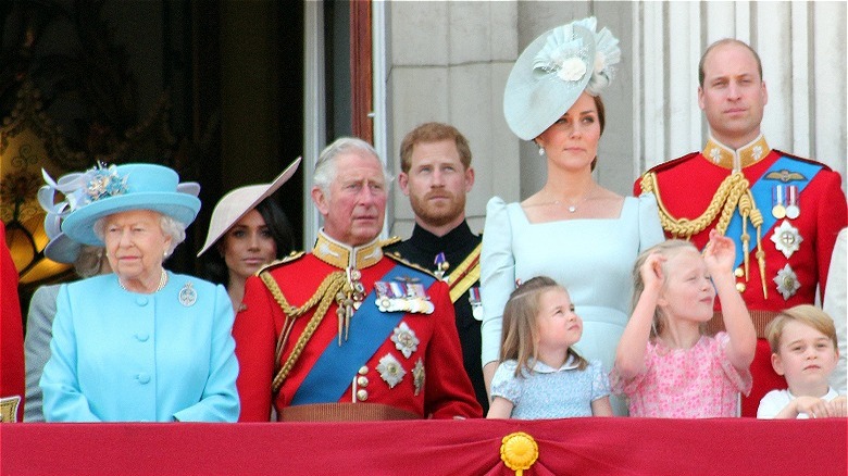 La reine Elizabeth avec sa famille