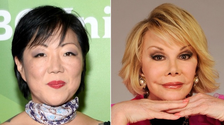 Margaret Cho Joan Rivers; posant sur des photos séparées 