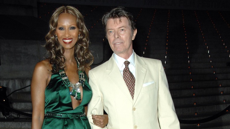 David Bowie et Iman posent