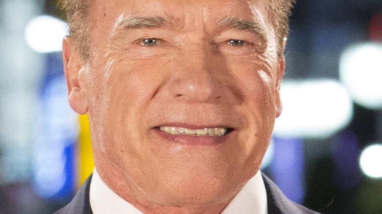 Arnold Schwarzenegger souriant lumières détendues