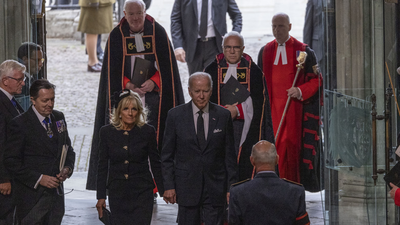 Le président Joe Biden et Jill Biden aux funérailles de la reine Elizabeth