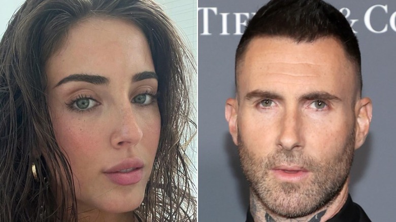 Sumner Stroh sur la plage et Adam Levine posant