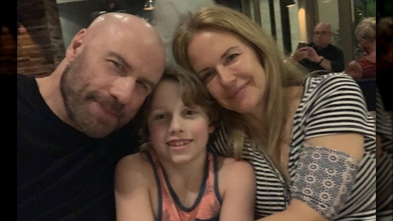 John Travolta et Kelly Preston avec leur fils Ben