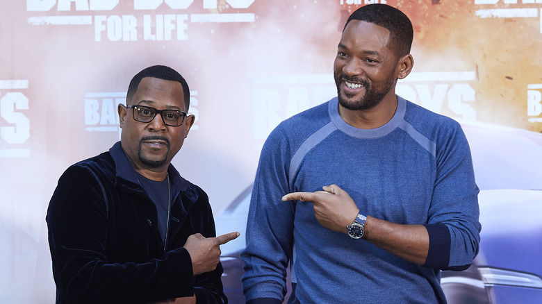 Martin Lawrence et Will Smith posant