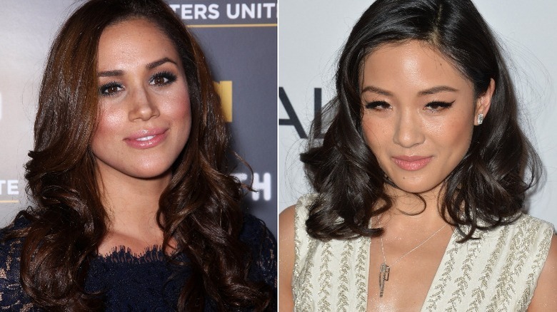 Meghan Markle et Constance Wu posant