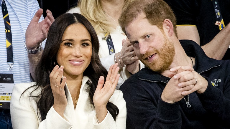 Meghan Markle et le prince Harry lors d'un événement