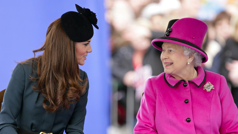 Kate Middleton avec la reine Elizabeth II