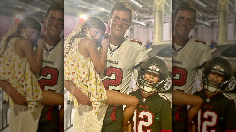 Tom Brady avec deux de ses enfants