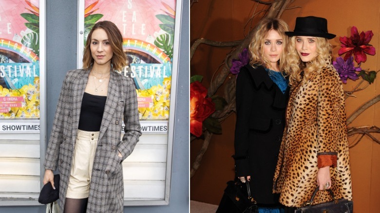 Troian Bellisario posant, Mary-Kate et Ashley Olsen posant