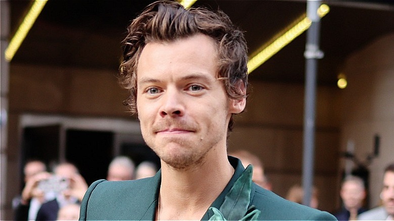 Harry Styles légèrement souriant