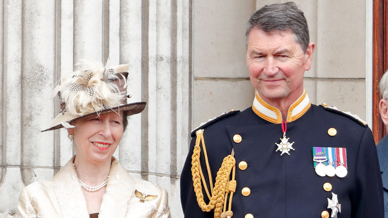 La princesse Anne et Sir Timothy Laurence en tenue de soirée