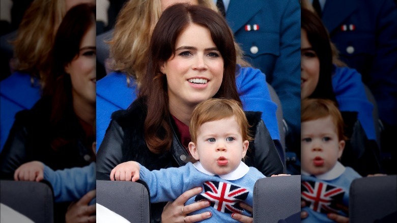 La princesse Eugénie avec son fils