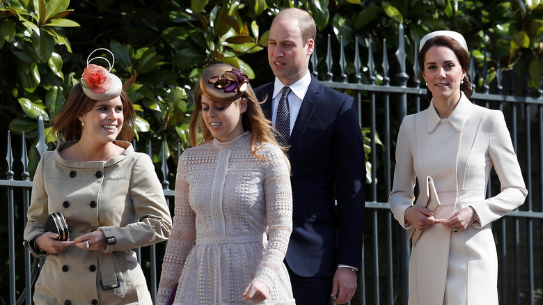 Eugénie, Béatrice, William, Kate