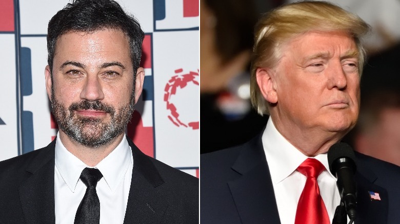 Séparation des images entre Jimmy Kimmel et Donald Trump