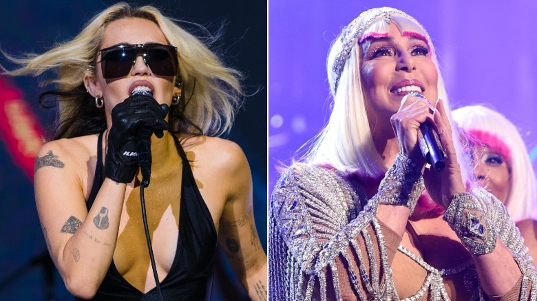 Miley Cyrus et Cher se produisent en image partagée