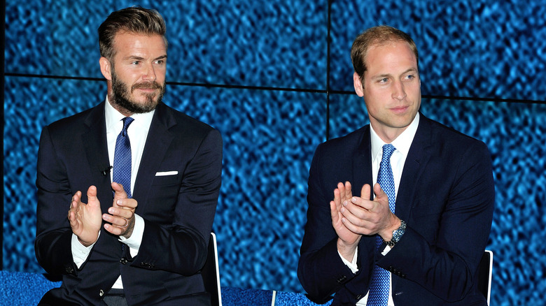 David Beckham, le prince William applaudissant