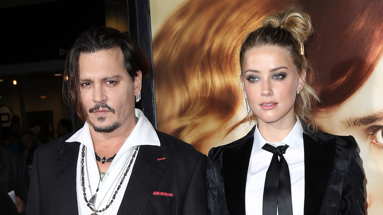 Amber Heard et Johnny Depp sur le tapis rouge