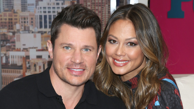 Nick et Vanessa Lachey souriants