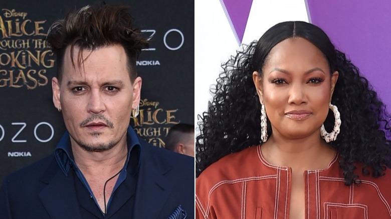 Johnny Depp et Garcelle Beauvais côte à côte