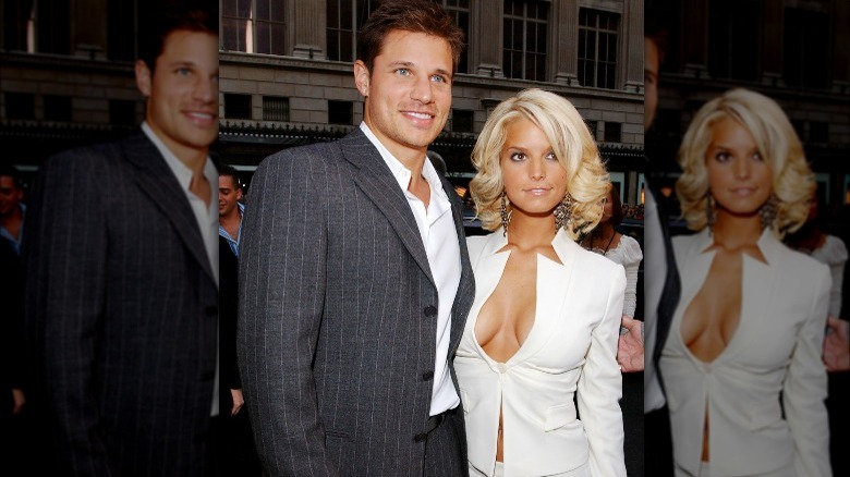 Nick Lachey, Jessica Simpson posant