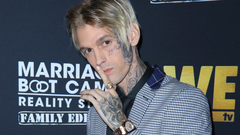 Aaron Carter assiste à WE tv célèbre la première de 'Marriage Boot Camp' 