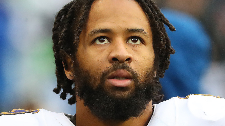 Earl Thomas lors d'un match contre les Seahawks de Seattle