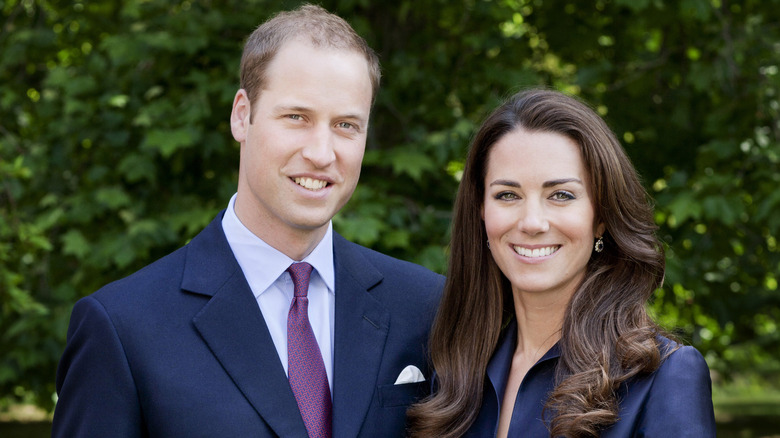 Le prince William et Kate Middleton souriant