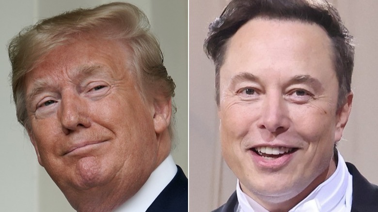 Elon Musk et Donald Trump lors d'événements, image partagée