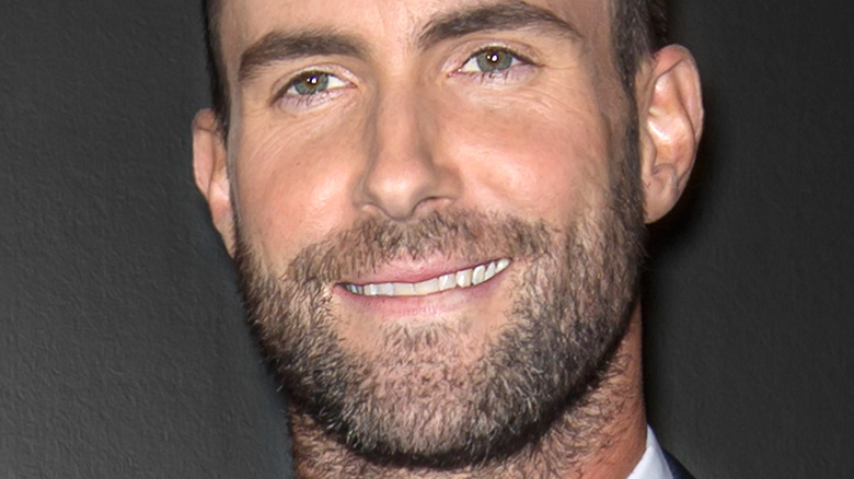 Adam Levine souriant avec une barbe