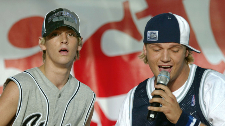 Aaron Carter et Nick Carter en spectacle