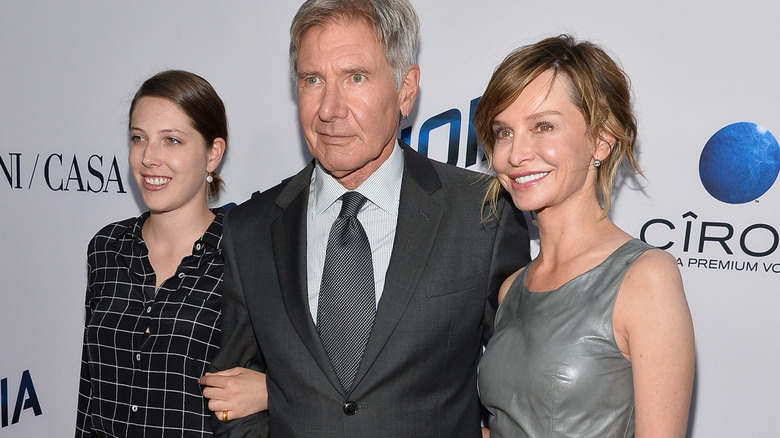 Georgia Ford, Harrison Ford et Calista Flockhart posant ensemble