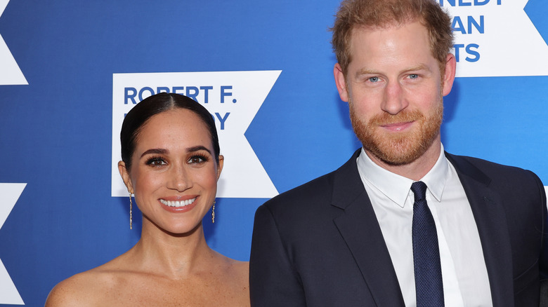 Meghan Markle et le prince Harry sur le tapis rouge