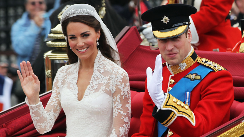 Kate Middleton et le prince William au mariage