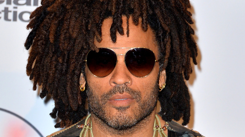 Lenny Kravitz posant