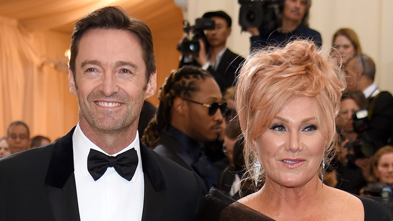 Hugh Jackman et Deborra-Lee Furness, tous deux souriants