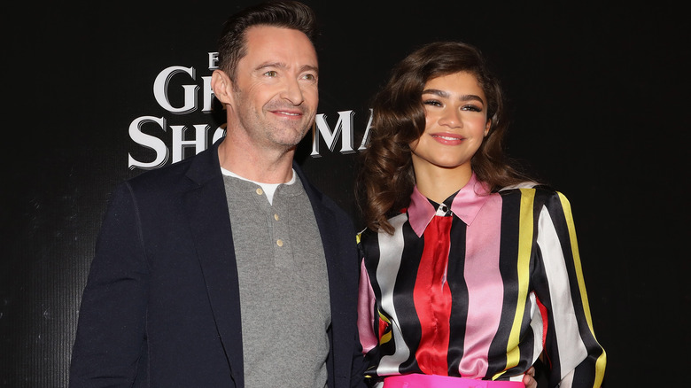 Hugh Jackman et Zendaya posent